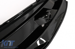 Front Bumper Side Grilles suitable for Mercedes CLA W117 C117 X117 (2013-2018) Facelift CLA45 Design Piano Black-image-6085905