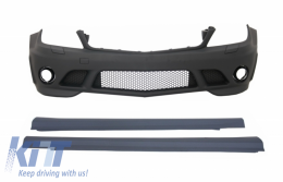 image-31-Front Bumper Side Skirts suitable for Mercedes C-Class W204 (2007-2012) C63 Design Without Fog Ligts