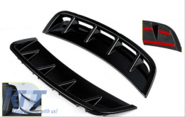 Front Bumper Side Vents suitable for Mercedes-Benz A-Class W177 2019+ With A Design Bumper Glossy Black 2 Pieces
