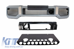 Front Bumper Skid Plate Off Road Shiny Black suitable for Mercedes Benz W463 G-Class (1989-2017)