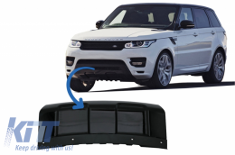 Front Bumper Skid Plate suitable for Land Rover RANGE ROVER SPORT L494 (2013-2017) Piano Black - LBR14013