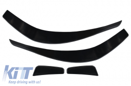 Front Bumper Splitters Fins Aero suitable for Mercedes CLA W117 C117 X117 (2013-2016) CLA45 Design-image-6025531