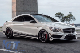 Front Bumper Splitters Fins Aero suitable for Mercedes CLA W117 C117 X117 (2013-2016) CLA45 Design-image-6025541