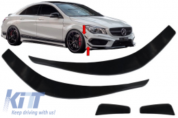 Front Bumper Splitters Fins Aero suitable for Mercedes CLA W117 C117 X117 (2013-2016) CLA45 Design-image-6025542
