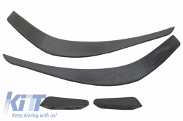 Front Bumper Splitters Fins Aero suitable for MERCEDES Benz CLA W117 C117 X117 (2013-2016) CLA45 A-Design Carbon Film Coating-image-6034097