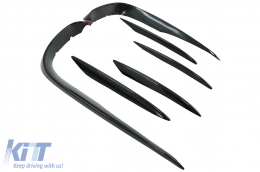 Front Bumper Splitters Fins Aero suitable for Mercedes E-Class W213 S213 C238 A238 Sport Line E53 (2016-2020) Piano Black-image-6073198