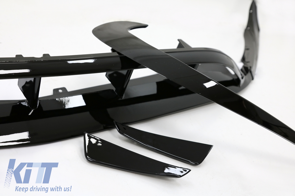 Front Bumper Splitters Fins Aero with Central Grille suitable for