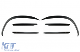 Front Bumper Splitters Fins Flaps Aero suitable for Mercedes C-Class W205 S205 C205 A205 Facelift (2019-up) C43 Design - FBSPMBW205FAMG