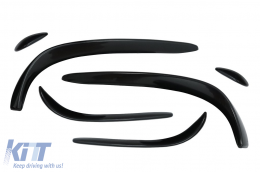image-58-Front Bumper Splitters Fins Flaps Aero suitable for Mercedes C-Class W205 S205 C205 A205 (2015-2018) C43 Design Piano Black