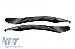 Front Bumper Splitters Fins suitable for Mercedes W222 S-Class S63 Design (2013-2017) Black Edition-image-6021981
