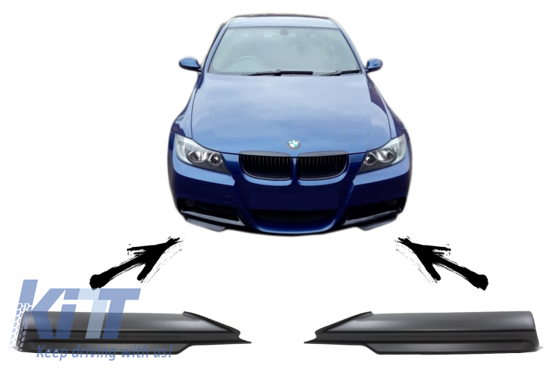 für BMW E90 3er Facelift E91 Frontspoiler Front lip Splitter Flap Flaps flip Kan