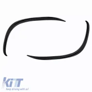 Front Bumper Splitters suitable for Mercedes-Benz C-Class W205 / C205 / S205 2014-2018 A Design Line Gloss Black 2 pcs-image-6316595