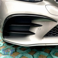 Front Bumper Splitters suitable for Mercedes-Benz C-Class W205 / C205 / S205 2014-2018 A Design Line Gloss Black 2 pcs