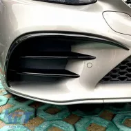 Front Bumper Splitters suitable for Mercedes-Benz C-Class W205 / C205 / S205 2014-2018 A Design Line Gloss Black 2 pcs-image-6316599
