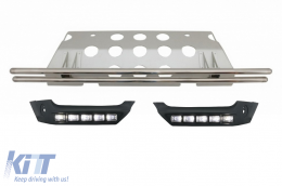 Front Bumper Spoiler LED DRL Extension Rear Skid Plate Under Run suitable for MERCEDES W463 G-Class 89-17