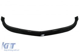 Front Bumper Spoiler Lip Extension suitable for Mercedes C-Class W204 S204 C204 Sport Line (2011-2014) Piano Black-image-6090976