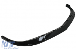 Front Bumper Spoiler Lip Extension suitable for Mercedes C-Class W204 S204 C204 Sport Line (2011-2014) Piano Black-image-6090977
