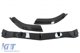 Front Bumper Spoiler Lip Extension suitable for Mercedes E-Class W212 S212 Facelift Sport Line (2013-2016) Piano Black-image-6090989