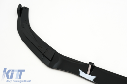 Front Bumper Spoiler Lip Extension suitable for Mercedes E-Class W212 S212 Facelift Sport Line (2013-2016) Piano Black-image-6090991