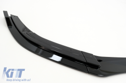 Front Bumper Spoiler Lip Extension suitable for Mercedes E-Class W212 S212 Facelift Sport Line (2013-2016) Piano Black-image-6090993