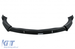 Front Bumper Spoiler Lip Extension suitable for Mercedes CLA C117 X117 Sport Line (2016-2018) Piano Black-image-6090966
