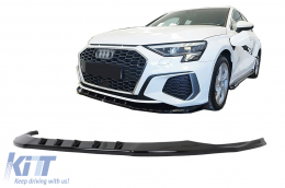 Front Bumper Spoiler Lip suitable for Audi A3 8Y S-Line S3 (2020-2024) Sedan Sportback RS3 Design - FBSAUA38Y