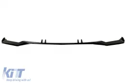 image-7-Front Bumper Spoiler Lip suitable for Audi A4 B9 8W (2016-2018) Piano Black RS4 Design Add-On