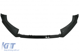 Front Bumper Spoiler Lip suitable for Audi A4 B9 8W S-Line (2016-2018) Carbon Look Add-On-image-6078051