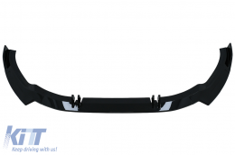 Front Bumper Spoiler Lip suitable for Audi A5 F5 Facelift S-Line (2020-up) Piano Black  Add-On-image-6092298