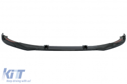 Front Bumper Spoiler Lip suitable for Audi A6 4K C8 (2018-up) Piano Black Add-On-image-6083167