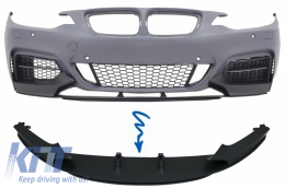 Front Bumper Spoiler Lip suitable for BMW 2 Series F22/F23 (2013-) Coupe Cabrio M-Performance Design - FBSBMF22MP