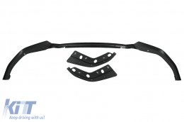 Front Bumper Spoiler Lip suitable for BMW 3 Series G20 Sedan G21 Touring (2018-2022) M Sport Piano Black-image-6084653