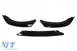 Front Bumper Spoiler Lip suitable for BMW 3 Series E92 E93 LCI (2010-2014) Coupe Cabrio Piano Black Add On-image-6093734