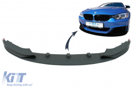 Front Bumper Spoiler Lip suitable for BMW 4 Series F32 F33 F36 Coupe Cabrio Grand Coupe (2013-2019) M Design - FBSBMF32MP