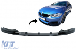 image-21-Front Bumper Spoiler Lip suitable for BMW 4 Series F32 Coupe F33 Cabrio F36 Grand Coupe (2013-03.2019) M Design Piano Black