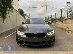 Front Bumper Spoiler Lip suitable for BMW 4 Series F32 Coupe F33 Cabrio F36 Grand Coupe (2013-03.2019) M Design Piano Black-image-6084248
