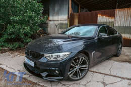 Front Bumper Spoiler Lip suitable for BMW 4 Series F32 Coupe F33 Cabrio F36 Grand Coupe (2013-03.2019) M Design Piano Black-image-6093795