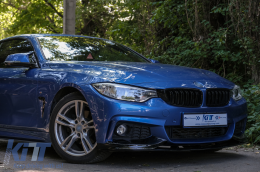 Front Bumper Spoiler Lip suitable for BMW 4 Series F32 Coupe F33 Cabrio F36 Grand Coupe (2013-03.2019) M Design Piano Black-image-6094370