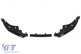 Front Bumper Spoiler Lip suitable for BMW 4 Series G22 Coupe G23 Cabrio G26 Gran Coupe (2020-Up) M Sport Piano Black-image-6100556