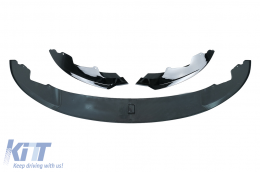 Front Bumper Spoiler Lip suitable for BMW 4 Series F32 Coupe F33 Cabrio F36 Grand Coupe (2013-03.2019) M Design Piano Black-image-6107996