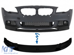 image-1-Front Bumper Spoiler Lip suitable for BMW 5 Series F10 F11 Sedan Touring (2011-2017) M-Performance Design