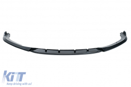 Front Bumper Spoiler Lip suitable for BMW 5 Series G30 Limousine G31 Touring (2017-2019) M Sport Design Piano Black - FBSBMG30NB