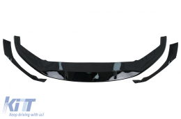 Front Bumper Spoiler Lip suitable for BMW 5 Series G30 G31 LCI (07.2020-up) M Sport Design Piano Black-image-6100944
