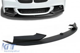image-28-Front Bumper Spoiler Lip suitable for BMW 5 Series F10 F11 Sedan Touring (2011-2017) Matte Black