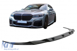 Front Bumper Spoiler Lip suitable for BMW 7 Series G11 G12 LCI M Sport (02.2019-up) Piano Black - FBSBMG12PB