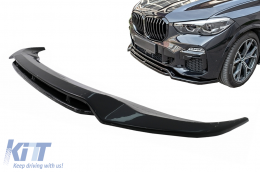 Front Bumper Spoiler Lip suitable for BMW X5 G05 M-Package (2018-2022) M Sport Piano Black - FBSBMG05M