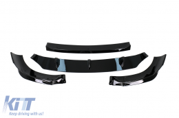 Front Bumper Spoiler Lip suitable for BMW X6 G06 (2019-2023) Piano Black-image-6083713