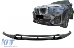 Front Bumper Spoiler Lip suitable for BMW X7 G07 LCI M Sport (2020-Up) Piano Black - FBSBMG07MP