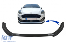 image-26-Front Bumper Spoiler Lip suitable for Ford Fiesta Mk8 ST / ST-Line (2017-2021) Piano Black