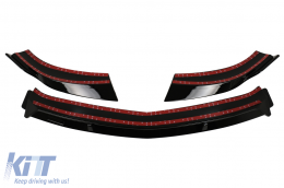 Front Bumper Spoiler Lip suitable for Mercedes CLA45 C117 X117 (2013-2016) Glossy Black-image-6038079